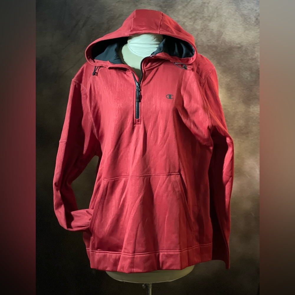 Men’s Red Hoodie xxl Champion athletic quarter zip
